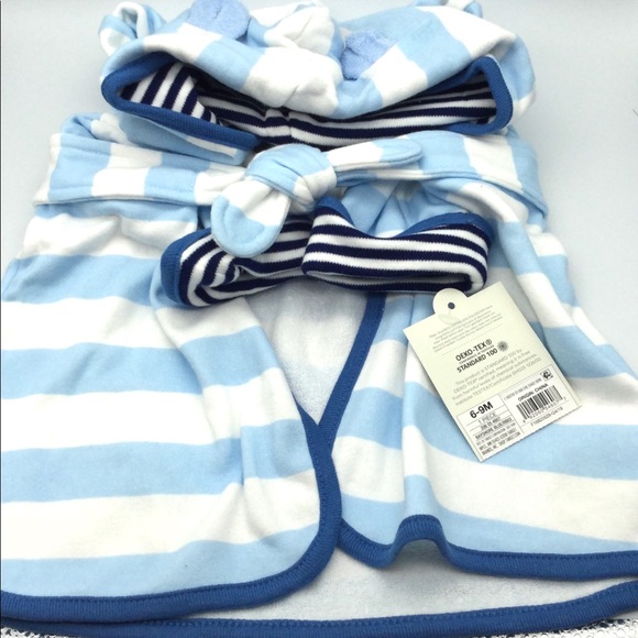 Cloud island baby boys stripe knit terry robe blue - Picture 8 of 11